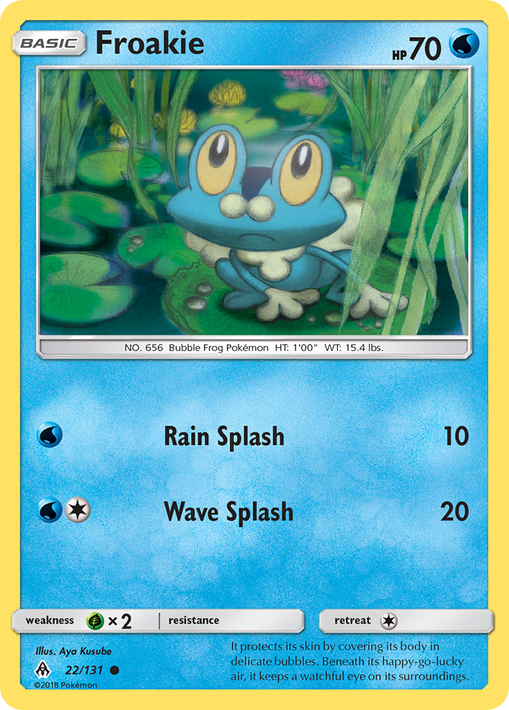 Froakie (22/131) [Sun & Moon: Forbidden Light] | Jomio and Rueliete's Cards and Comics