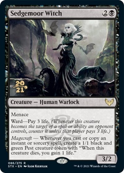 Sedgemoor Witch [Strixhaven: School of Mages Prerelease Promos] | Jomio and Rueliete's Cards and Comics