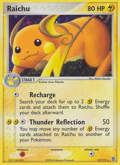 Raichu (12/112) [EX: FireRed & LeafGreen] | Jomio and Rueliete's Cards and Comics