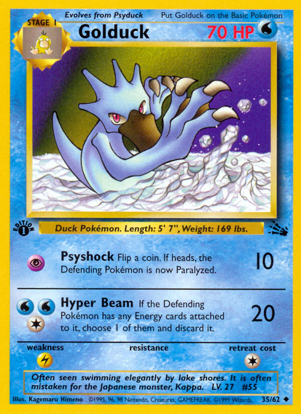 Golduck (35/62) [Fossil 1st Edition] | Jomio and Rueliete's Cards and Comics