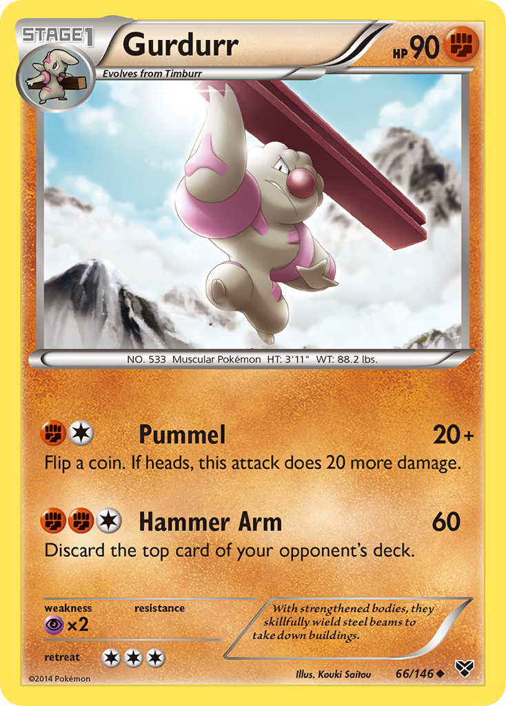 Gurdurr (66/146) [XY: Base Set] | Jomio and Rueliete's Cards and Comics