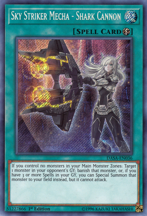 Sky Striker Mecha - Shark Cannon [DASA-EN036] Secret Rare | Jomio and Rueliete's Cards and Comics