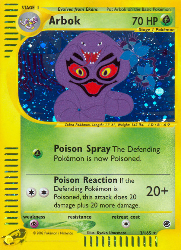 Arbok (3/165) [Expedition: Base Set] | Jomio and Rueliete's Cards and Comics