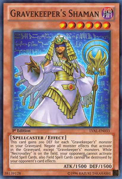 Gravekeeper's Shaman [LVAL-EN033] Super Rare | Jomio and Rueliete's Cards and Comics