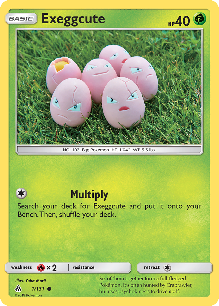 Exeggcute (1/131) [Sun & Moon: Forbidden Light] | Jomio and Rueliete's Cards and Comics