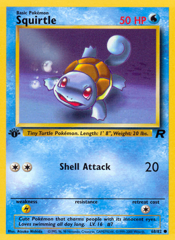 Squirtle (68/82) [Team Rocket 1st Edition] | Jomio and Rueliete's Cards and Comics
