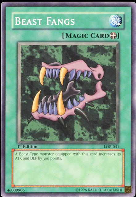 Beast Fangs [LOB-041] Common | Jomio and Rueliete's Cards and Comics