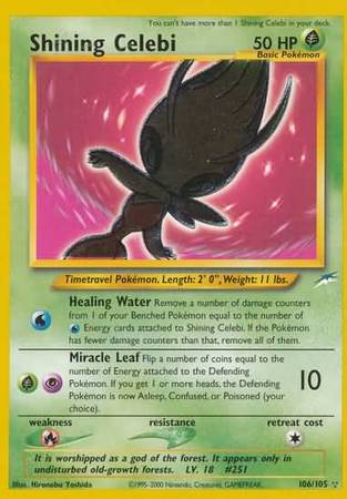 Shining Celebi (106/105) [Neo Destiny Unlimited] | Jomio and Rueliete's Cards and Comics