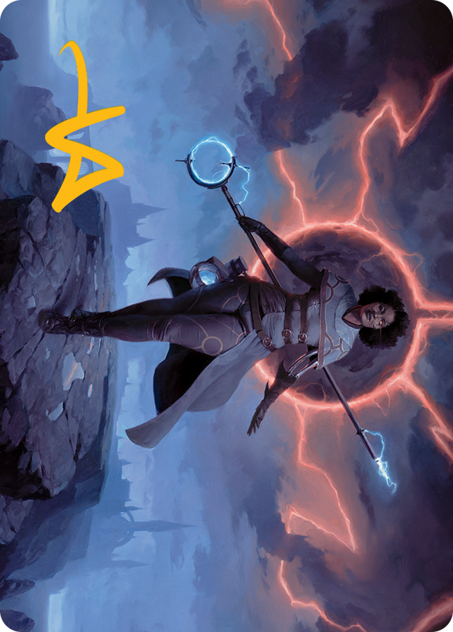 Rona, Herald of Invasion Art Card (Gold-Stamped Signature) [March of the Machine Art Series] | Jomio and Rueliete's Cards and Comics