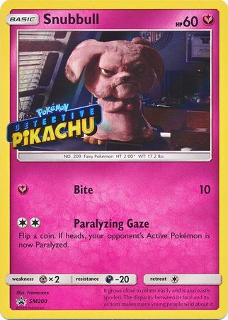 Snubbull Detective (SM200) (Pikachu Stamped) [Sun & Moon: Black Star Promos] | Jomio and Rueliete's Cards and Comics
