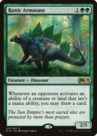 Runic Armasaur [Core Set 2019] | Jomio and Rueliete's Cards and Comics