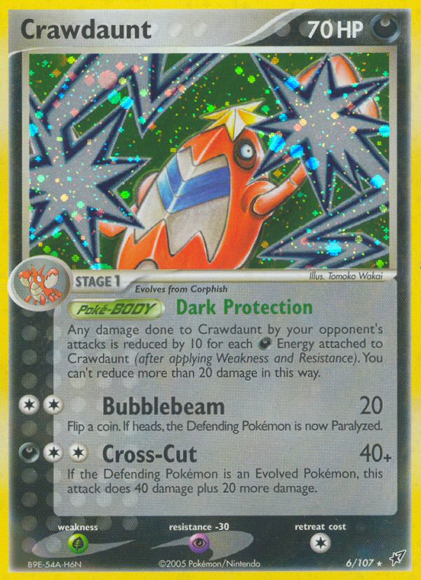 Crawdaunt (6/107) [EX: Deoxys] | Jomio and Rueliete's Cards and Comics