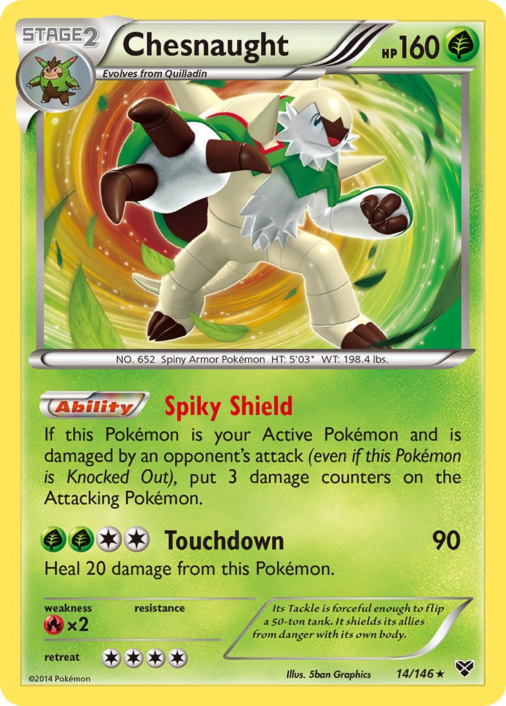 Chesnaught (14/146) (Cosmos Holo) (Blister Exclusive) [XY: Base Set] | Jomio and Rueliete's Cards and Comics