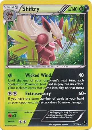 Shiftry (11/114) (Cosmos Holo) [XY: Steam Siege] | Jomio and Rueliete's Cards and Comics