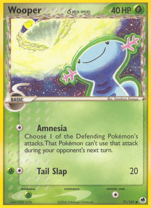 Wooper (71/101) (Delta Species) [EX: Dragon Frontiers] | Jomio and Rueliete's Cards and Comics
