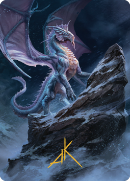 Ancient Silver Dragon Art Card (06) (Gold-Stamped Signature) [Commander Legends: Battle for Baldur's Gate Art Series] | Jomio and Rueliete's Cards and Comics