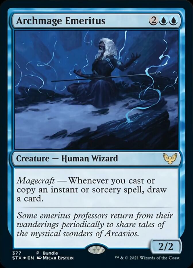 Archmage Emeritus (Bundle) [Strixhaven: School of Mages Promos] | Jomio and Rueliete's Cards and Comics