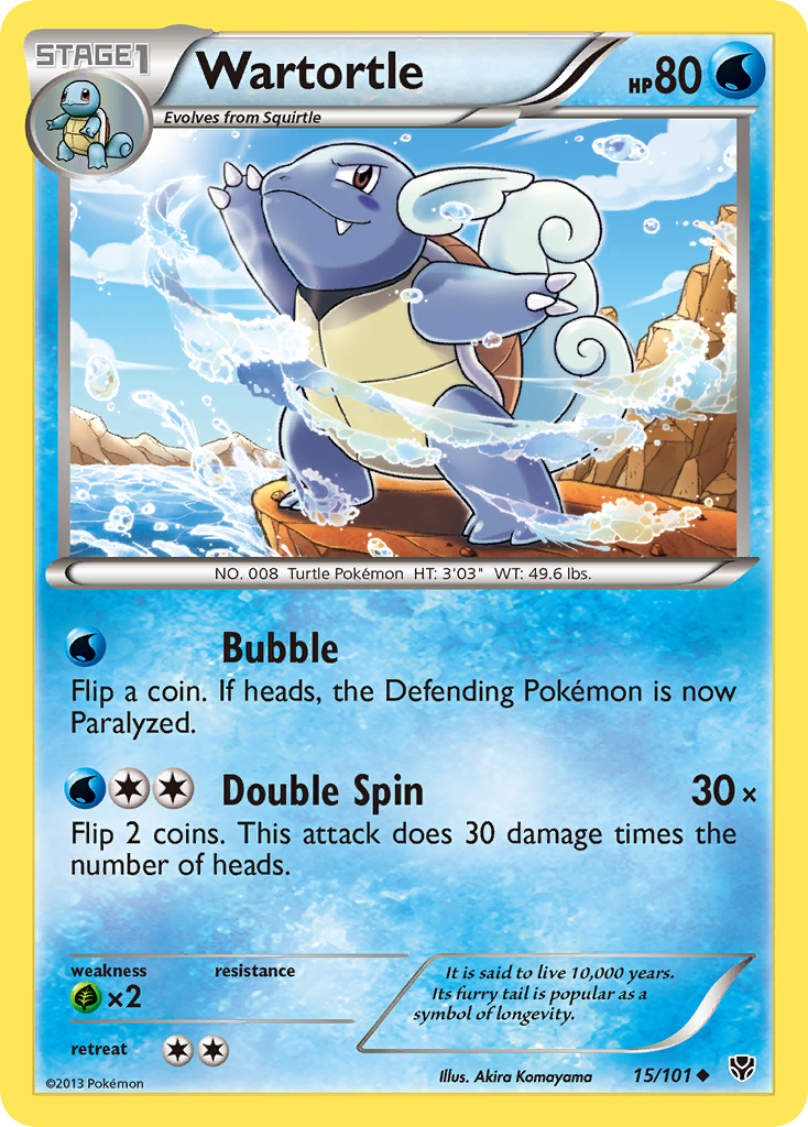Wartortle (15/101) [Black & White: Plasma Blast] | Jomio and Rueliete's Cards and Comics