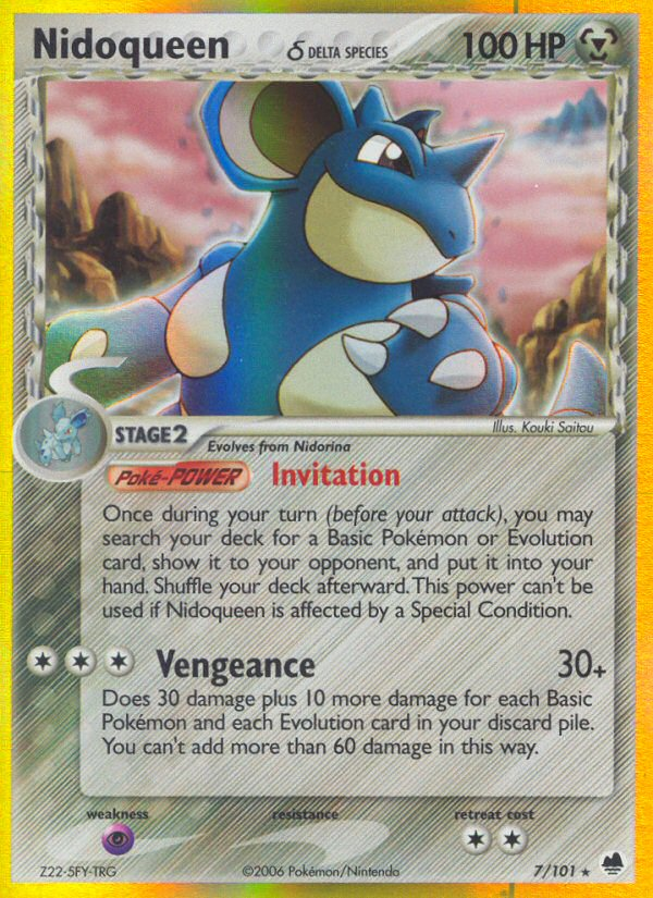 Nidoqueen (7/101) (Delta Species) [EX: Dragon Frontiers] | Jomio and Rueliete's Cards and Comics