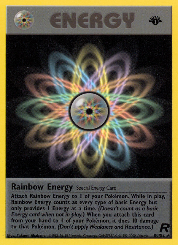 Rainbow Energy (80/82) [Team Rocket 1st Edition] | Jomio and Rueliete's Cards and Comics