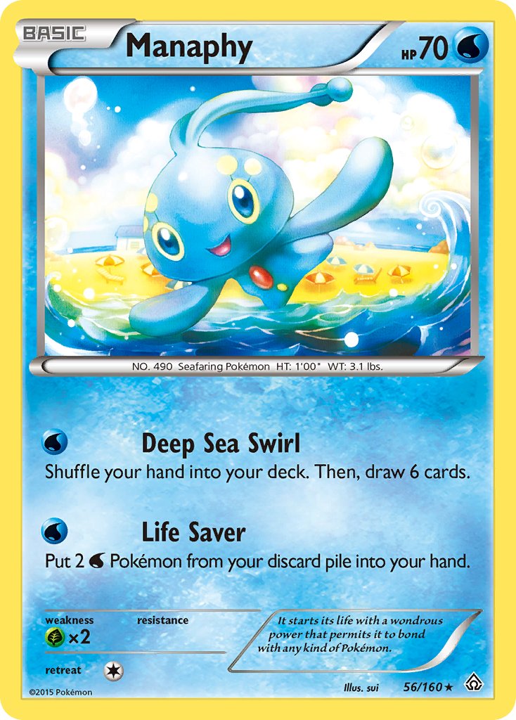 Manaphy (56/160) (Battle Arena Deck Exclusive) (Theme Deck Exclusive) [XY: Primal Clash] | Jomio and Rueliete's Cards and Comics