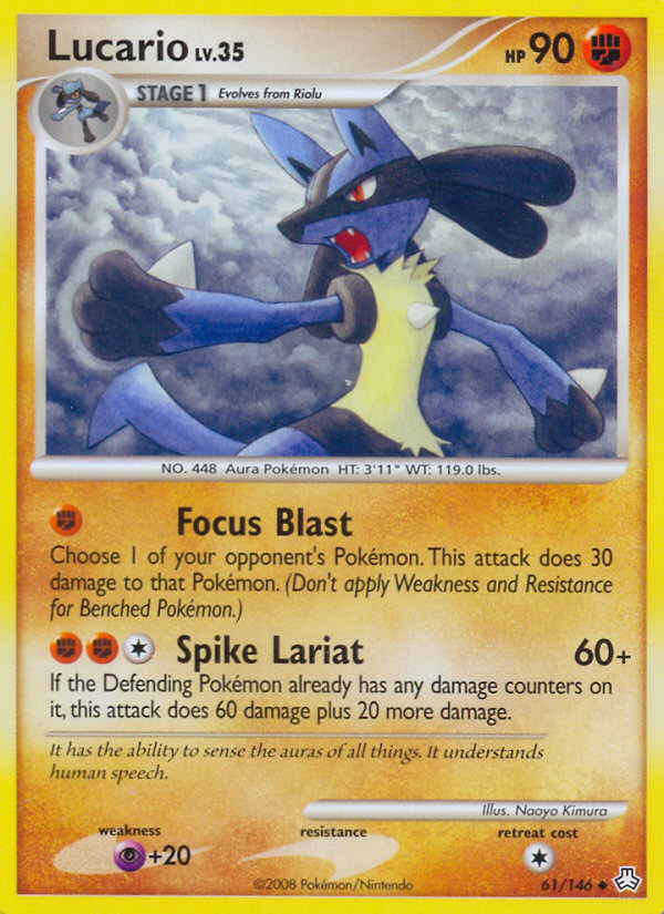 Lucario (61/146) [Diamond & Pearl: Legends Awakened] | Jomio and Rueliete's Cards and Comics