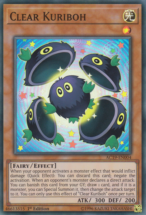 Clear Kuriboh [AC19-EN004] Super Rare | Jomio and Rueliete's Cards and Comics