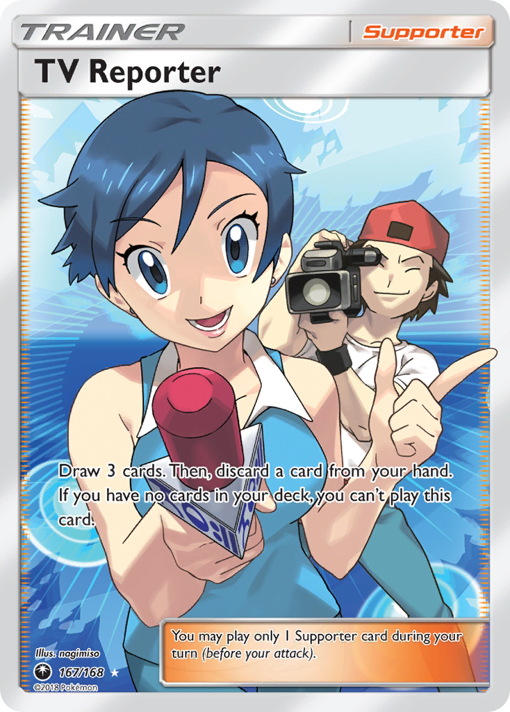 TV Reporter (167/168) [Sun & Moon: Celestial Storm] | Jomio and Rueliete's Cards and Comics