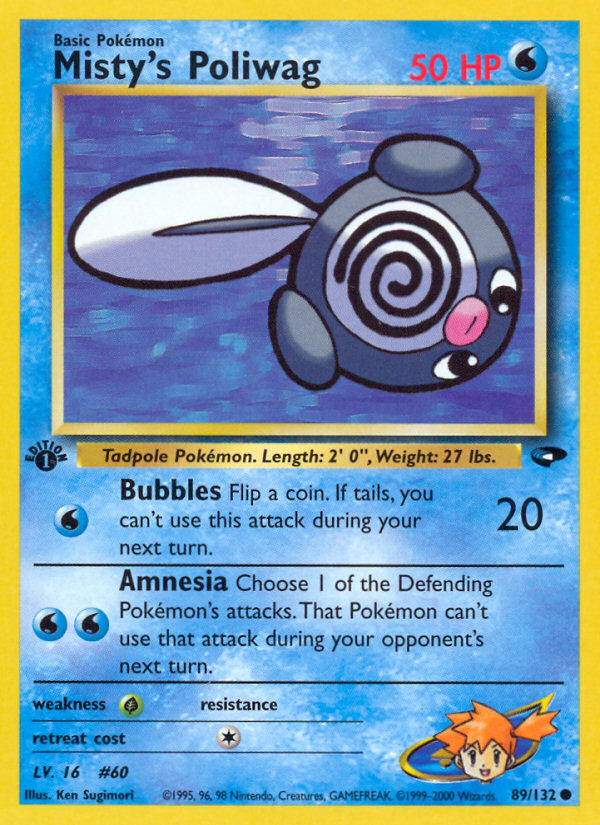 Misty's Poliwag (89/132) [Gym Challenge 1st Edition] | Jomio and Rueliete's Cards and Comics