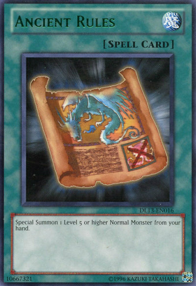 Ancient Rules (Green) [DL13-EN016] Rare | Jomio and Rueliete's Cards and Comics