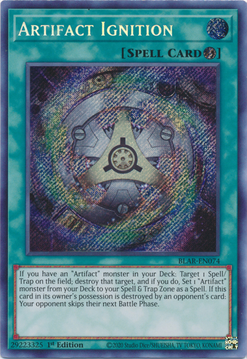 Artifact Ignition [BLAR-EN074] Secret Rare | Jomio and Rueliete's Cards and Comics