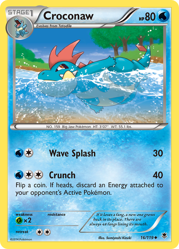 Croconaw (16/119) [XY: Phantom Forces] | Jomio and Rueliete's Cards and Comics