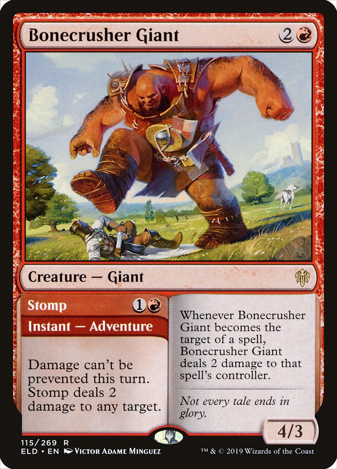 Bonecrusher Giant // Stomp [Throne of Eldraine] | Jomio and Rueliete's Cards and Comics