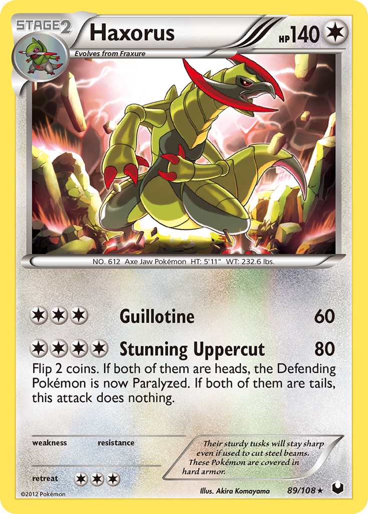 Haxorus (89/108) [Black & White: Dark Explorers] | Jomio and Rueliete's Cards and Comics