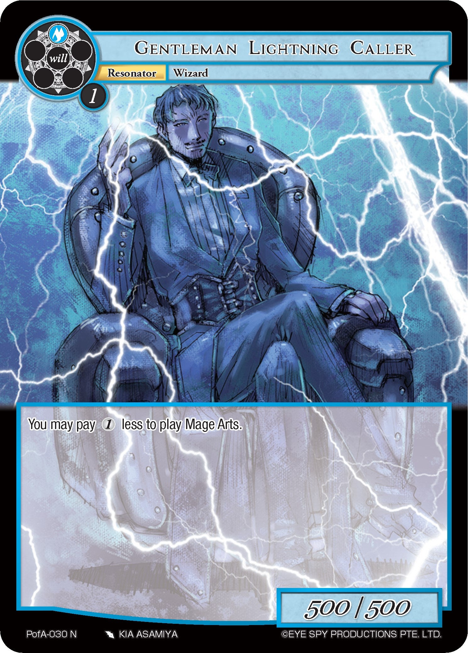 Gentleman Lightning Caller (PofA-030) [Alice Origin IV: Prologue of Attoractia] | Jomio and Rueliete's Cards and Comics