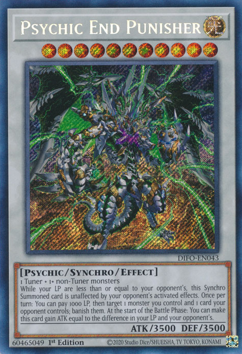 Psychic End Punisher [DIFO-EN043] Secret Rare | Jomio and Rueliete's Cards and Comics