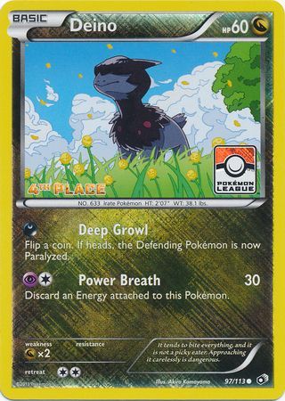 Deino (97/113) (League Promo 4th Place) [Black & White: Legendary Treasures] | Jomio and Rueliete's Cards and Comics