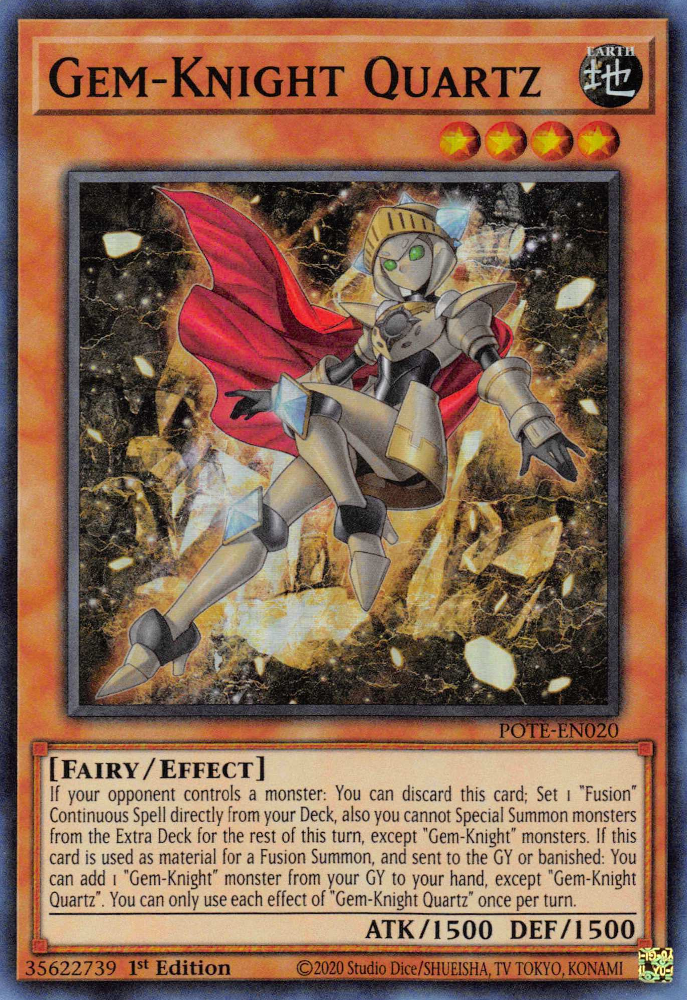 Gem-Knight Quartz [POTE-EN020] Super Rare | Jomio and Rueliete's Cards and Comics
