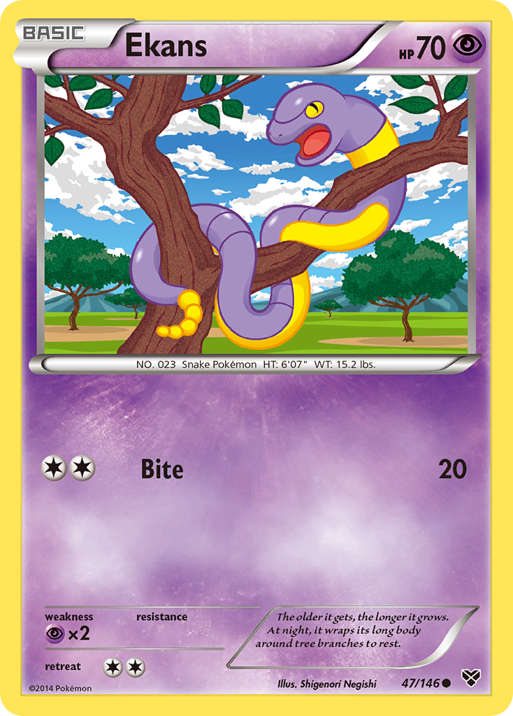 Ekans (47/146) [XY: Base Set] | Jomio and Rueliete's Cards and Comics