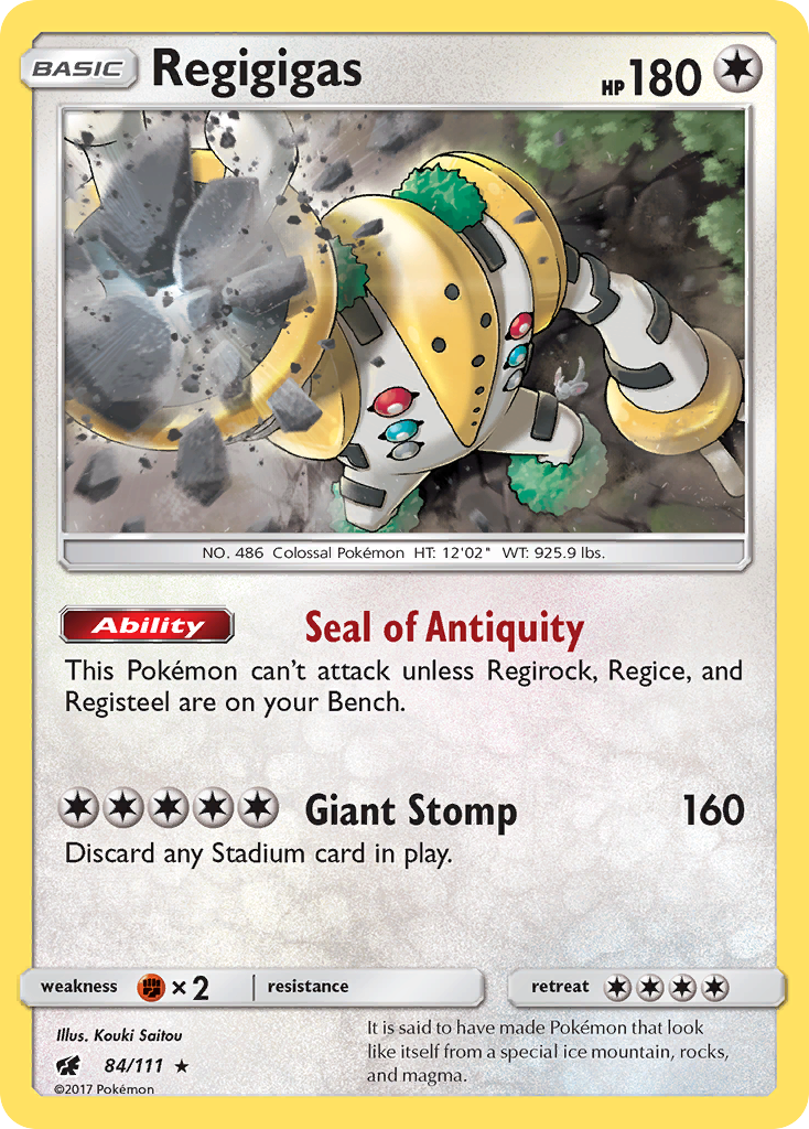 Regigigas (84/111) [Sun & Moon: Crimson Invasion] | Jomio and Rueliete's Cards and Comics