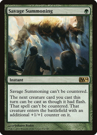 Savage Summoning [Magic 2014] | Jomio and Rueliete's Cards and Comics