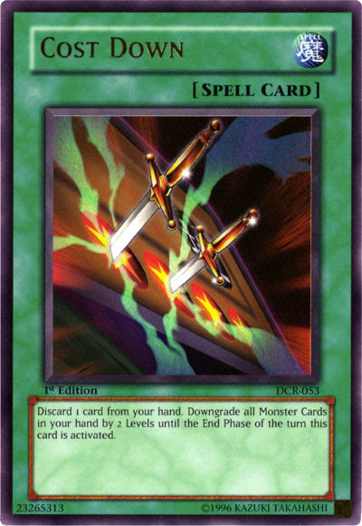 Cost Down [DCR-053] Ultra Rare | Jomio and Rueliete's Cards and Comics