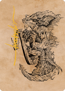 Miirym, Sentinel Wyrm Art Card (Gold-Stamped Signature) [Commander Legends: Battle for Baldur's Gate Art Series] | Jomio and Rueliete's Cards and Comics