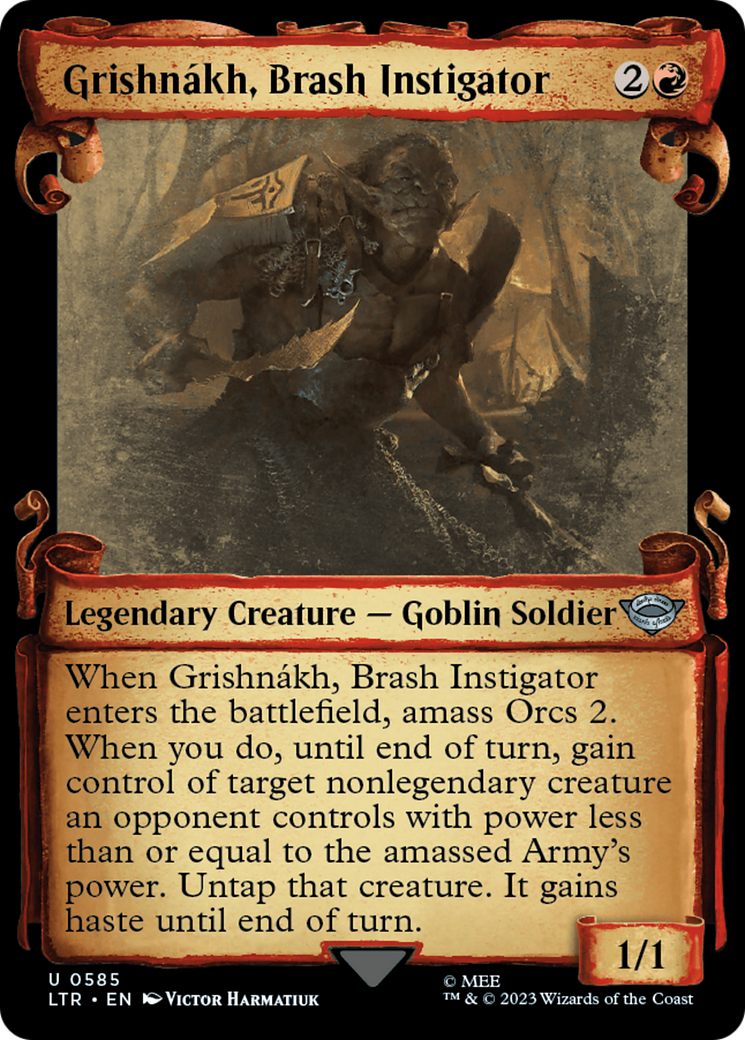 Grishnakh, Brash Instigator [The Lord of the Rings: Tales of Middle-Earth Showcase Scrolls] | Jomio and Rueliete's Cards and Comics