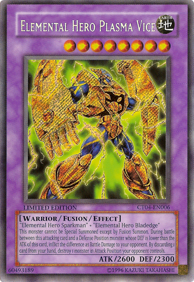 Elemental HERO Plasma Vice [CT04-EN006] Secret Rare | Jomio and Rueliete's Cards and Comics