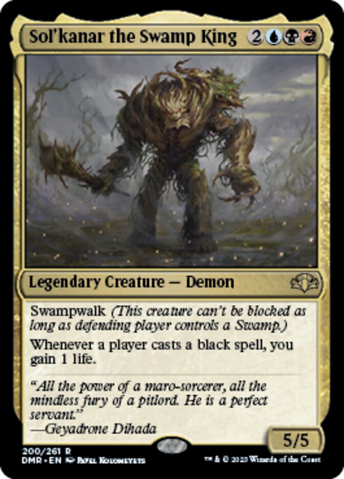 Sol'kanar the Swamp King [Dominaria Remastered] | Jomio and Rueliete's Cards and Comics