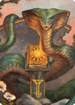 Guardian Naga Art Card (Gold-Stamped Signature) [Commander Legends: Battle for Baldur's Gate Art Series] | Jomio and Rueliete's Cards and Comics