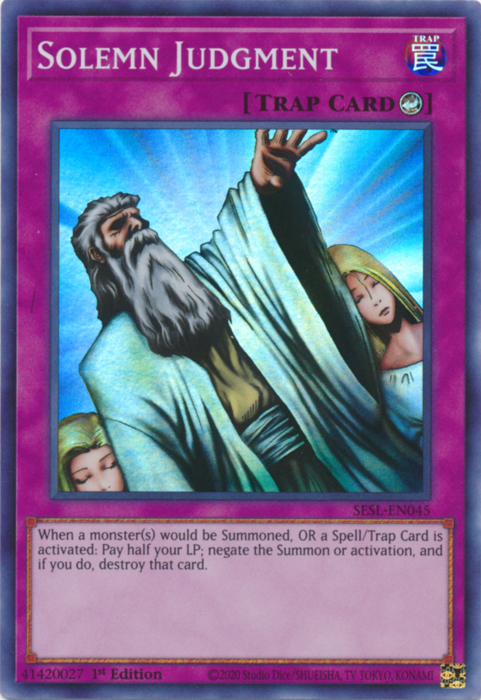 Solemn Judgment [SESL-EN045] Super Rare | Jomio and Rueliete's Cards and Comics