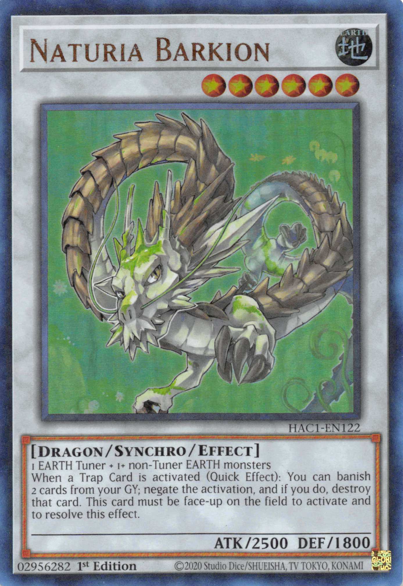 Naturia Barkion (Duel Terminal) [HAC1-EN122] Parallel Rare | Jomio and Rueliete's Cards and Comics