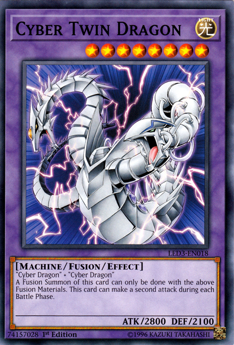 Cyber Twin Dragon [LED3-EN018] Common | Jomio and Rueliete's Cards and Comics